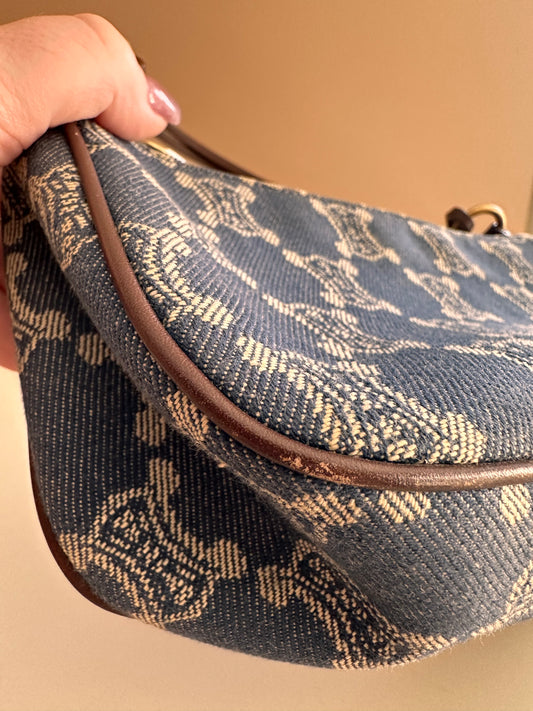 Celine denim Pochette and Gucci key holder bundle