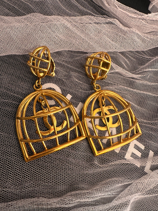 Chanel Bird Cage earrings 1993