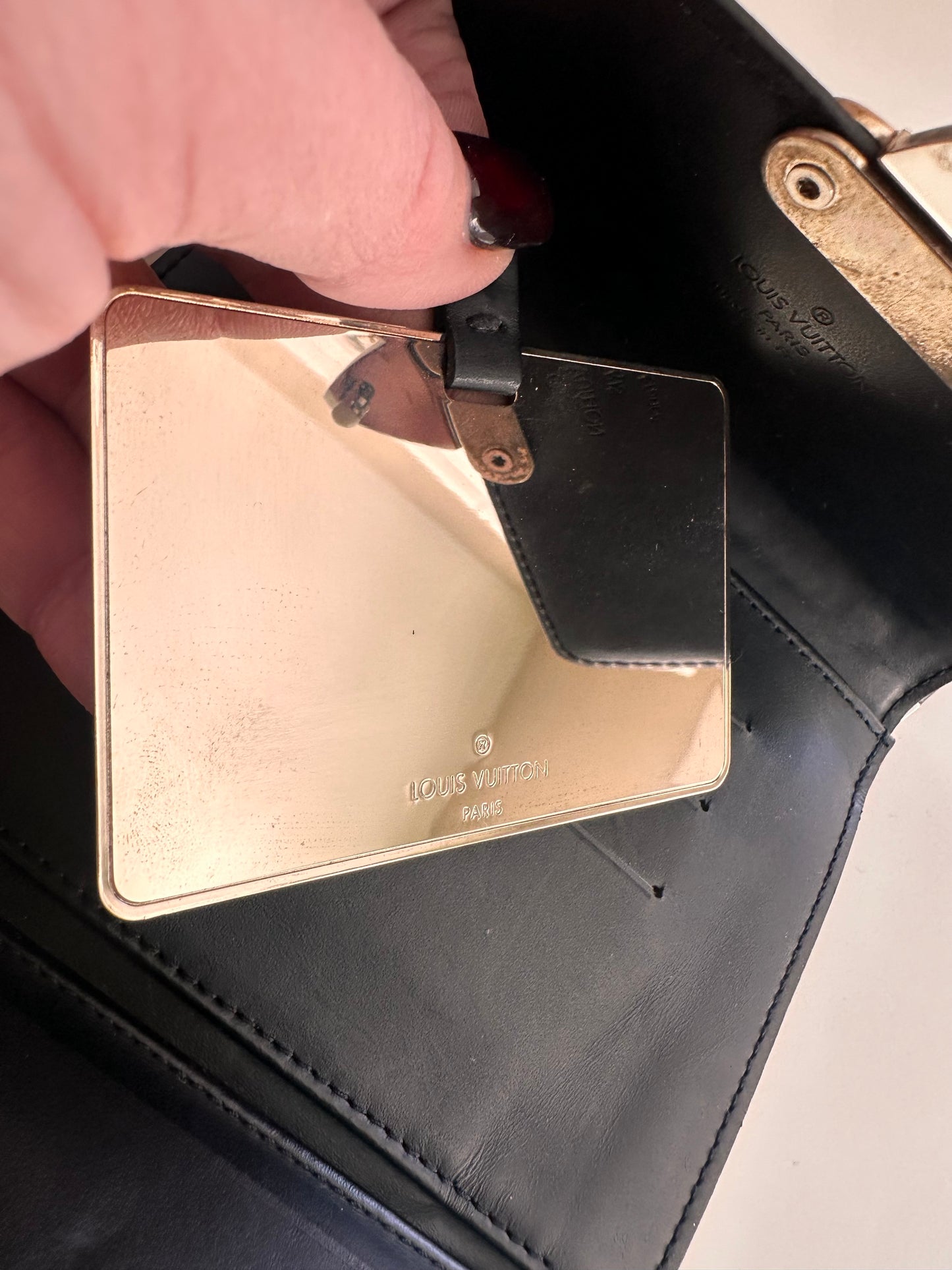 Louis Vuitton Anushka black patent with mirror