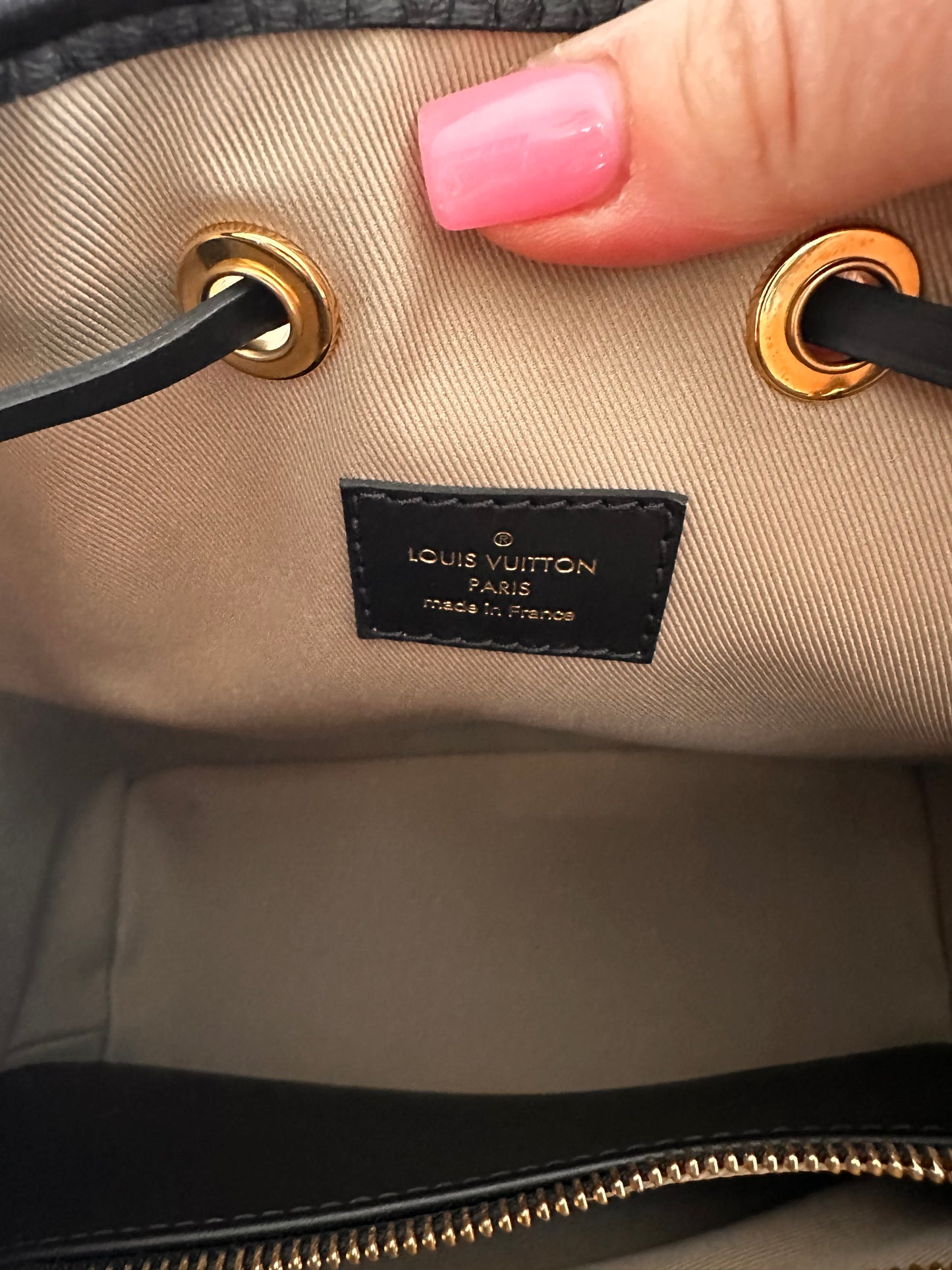 Louis Vuitton NeoNoe Monogram Giant Embroidered drawstring bag