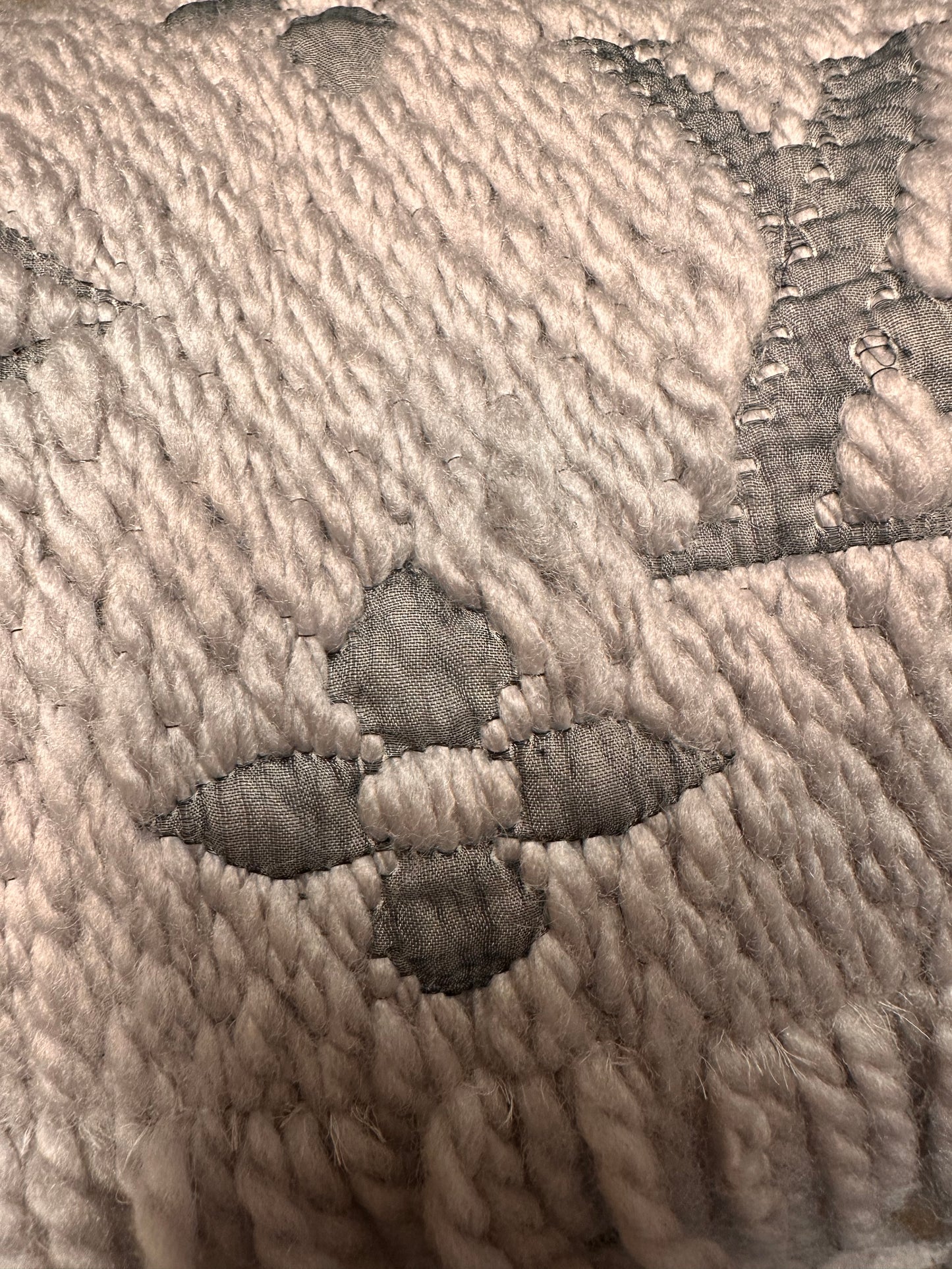 Louis Vuitton Logomania gray scarf