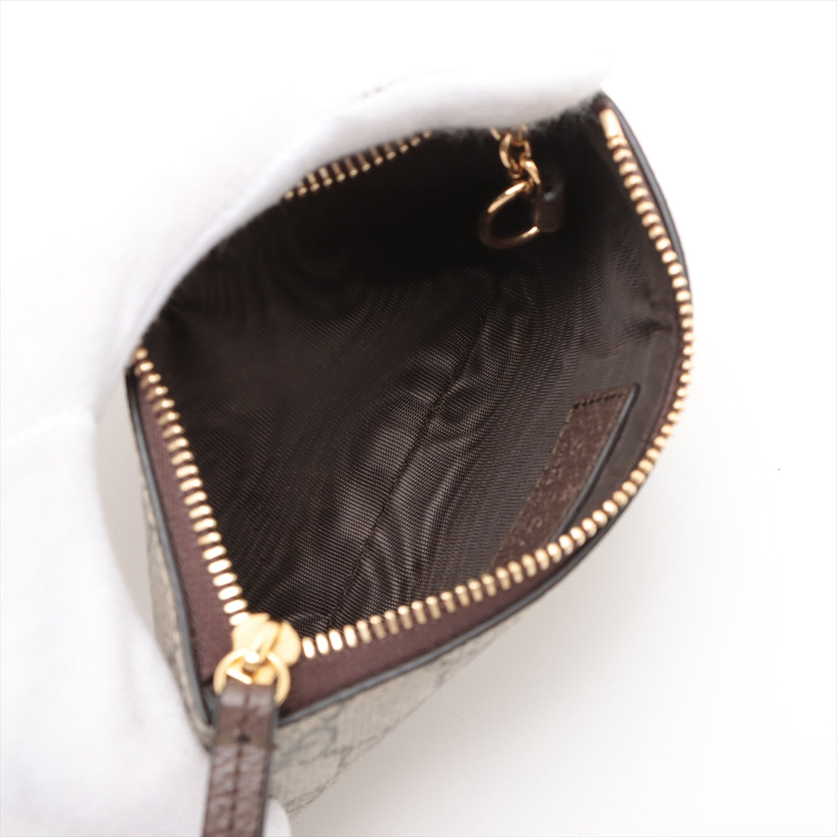 Gucci GG supreme canvas and leather coin case with key holder