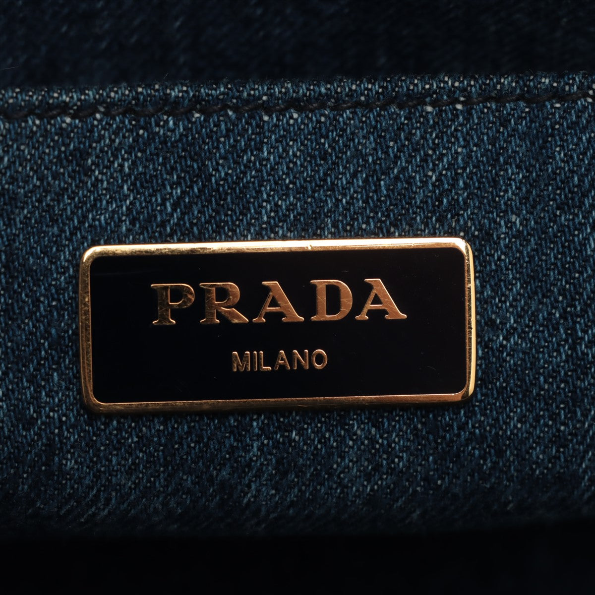 Prada canapa denim 2 way bag