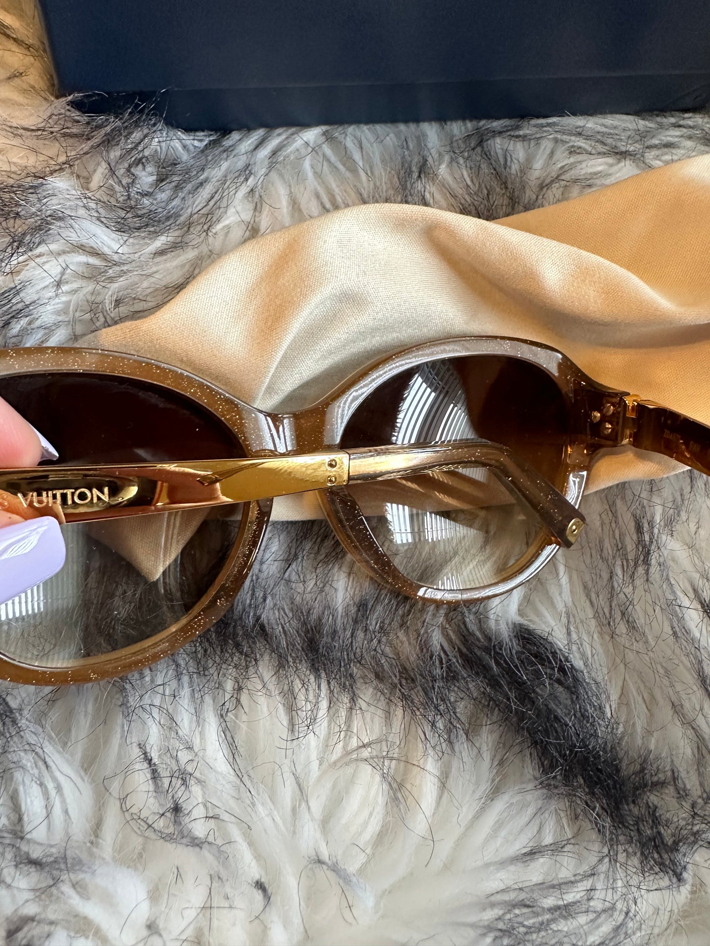 Louis Vuitton Brown/Gold Frame Petit Soupcon Cat Eye Sunglasses