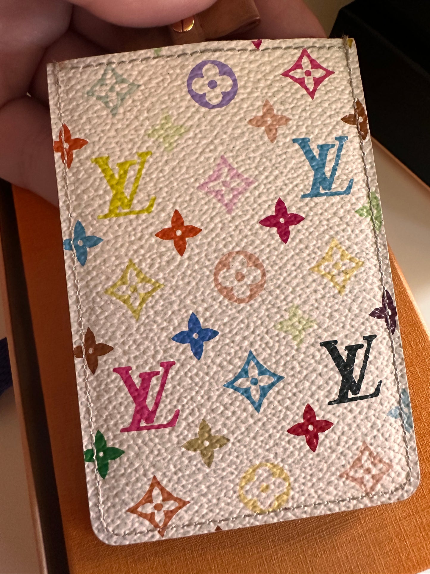 Louis Vuitton Murakami card holder with mirror