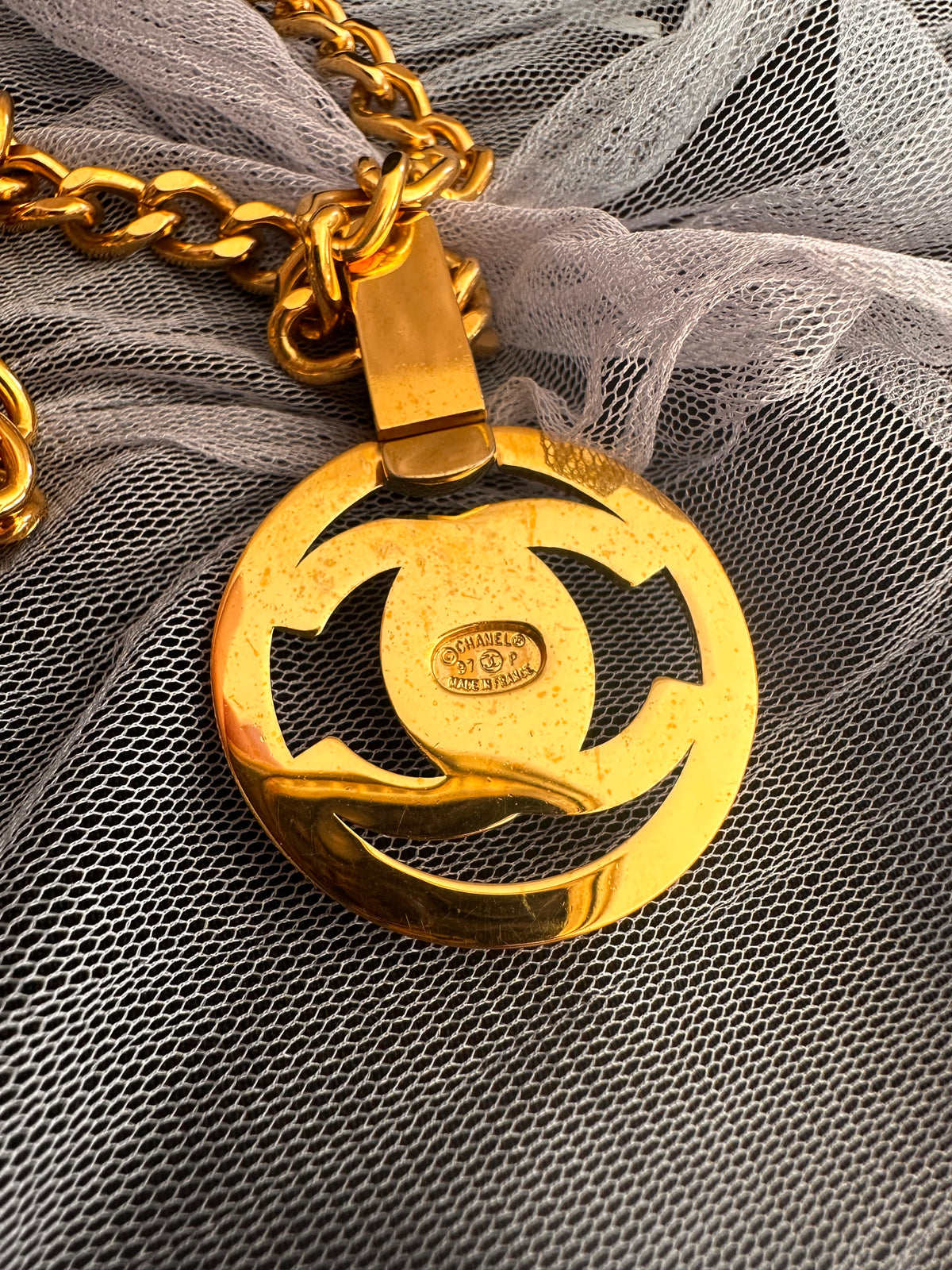 Chanel double turnlock necklace 1997