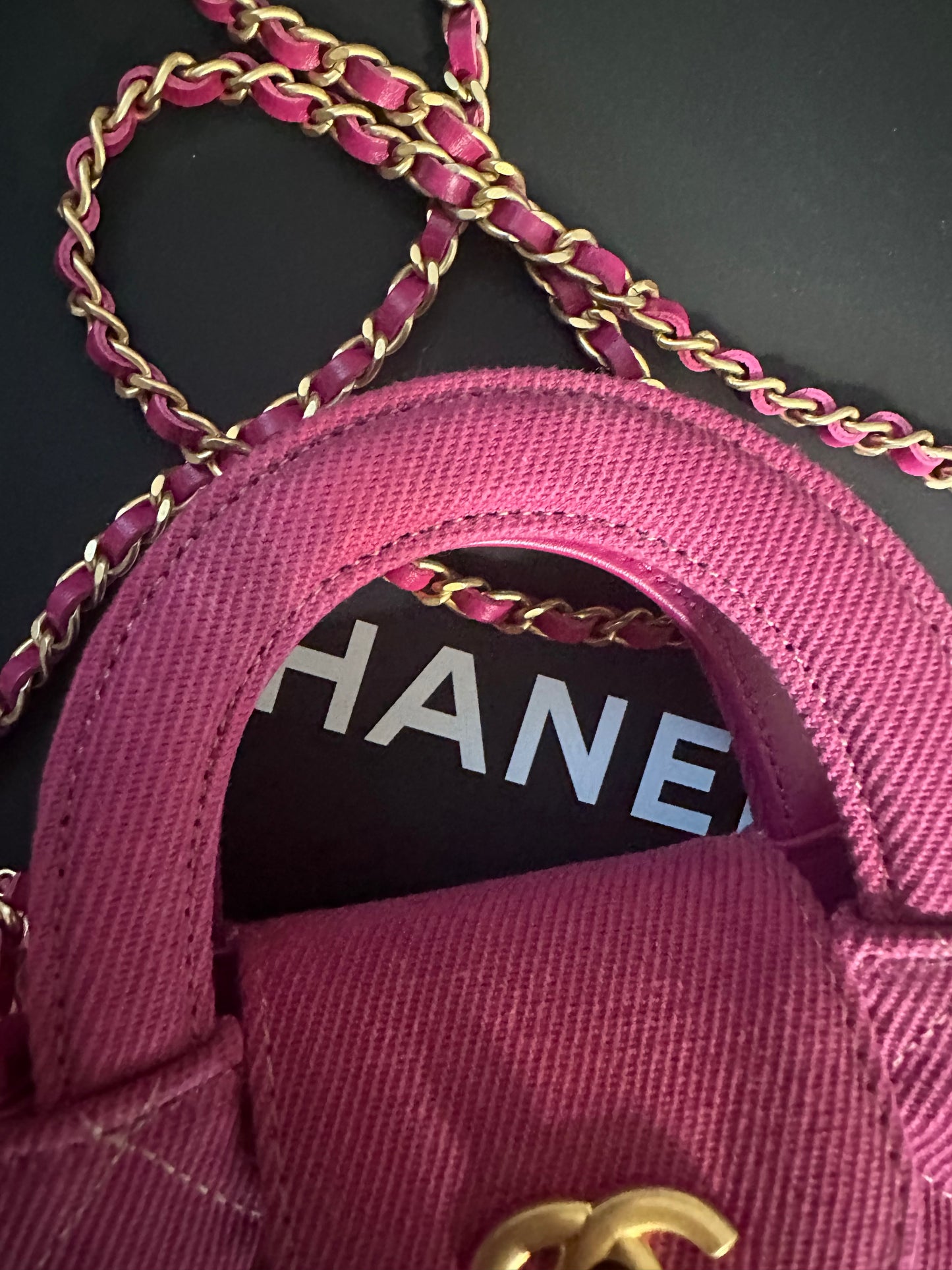 Chanel Mini Nano Kelly Shopper pink denim