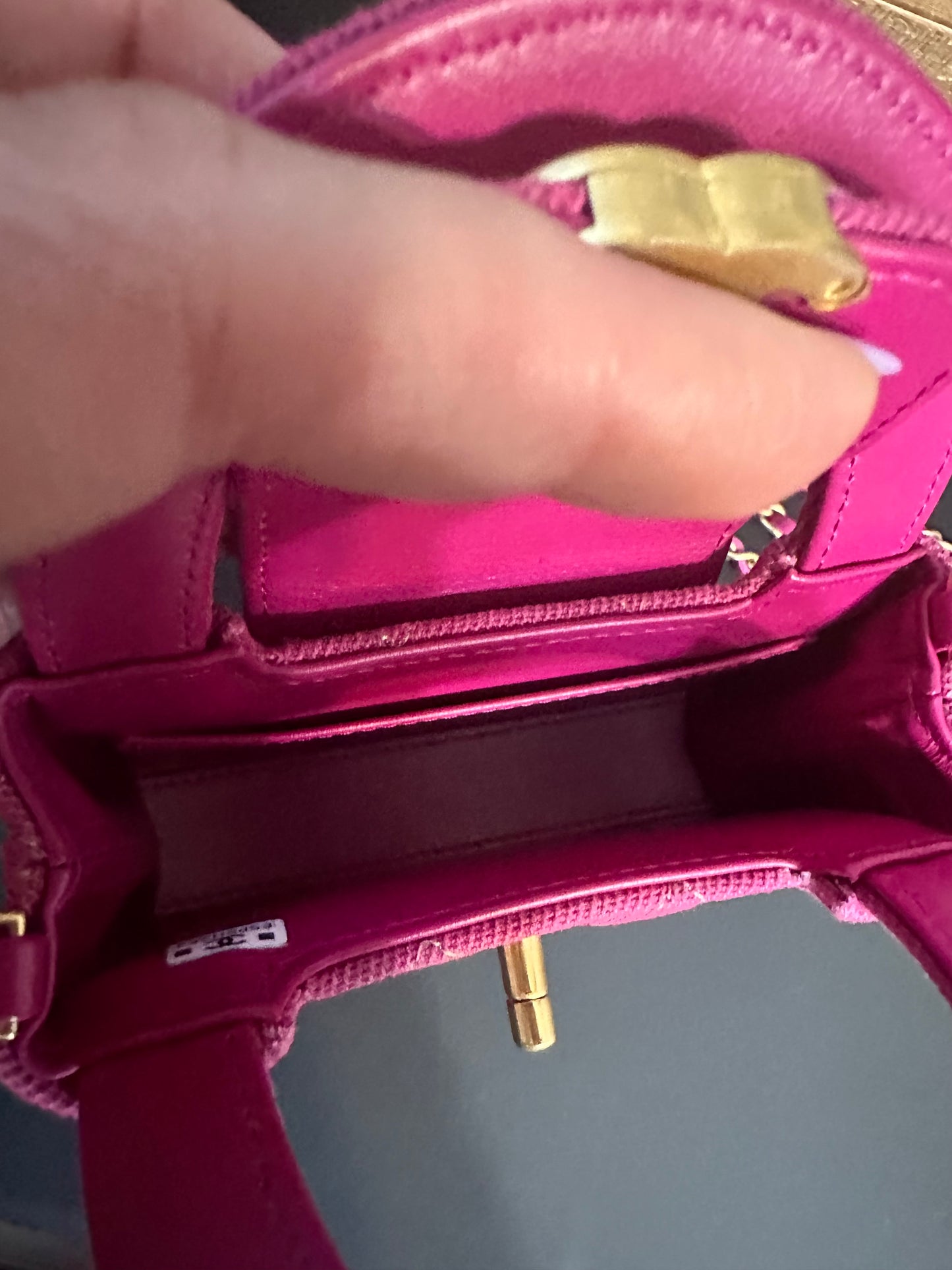 Chanel Mini Nano Kelly Shopper pink denim
