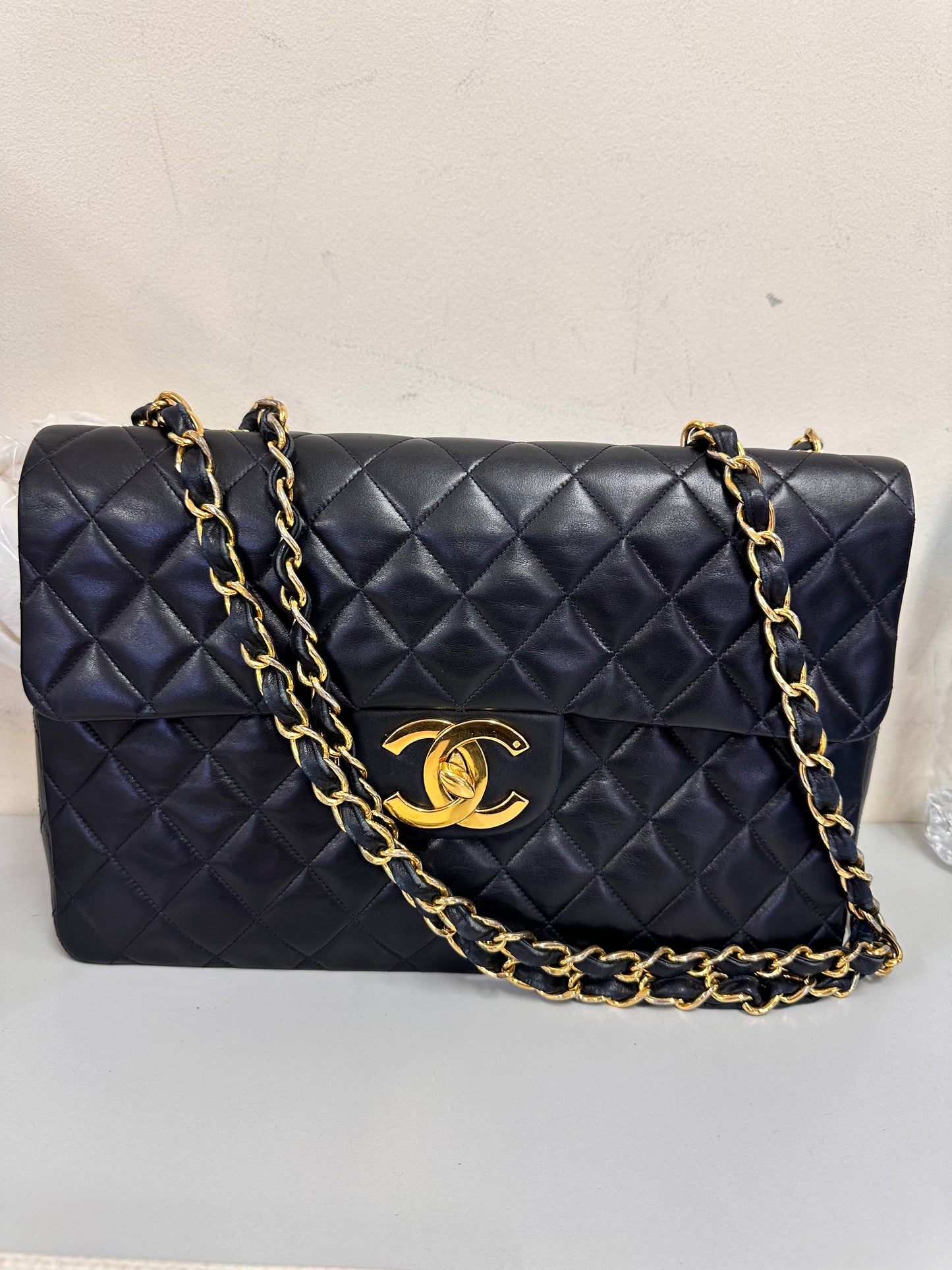 Chanel Jumbo Lambskin and Chanel rare turnlock