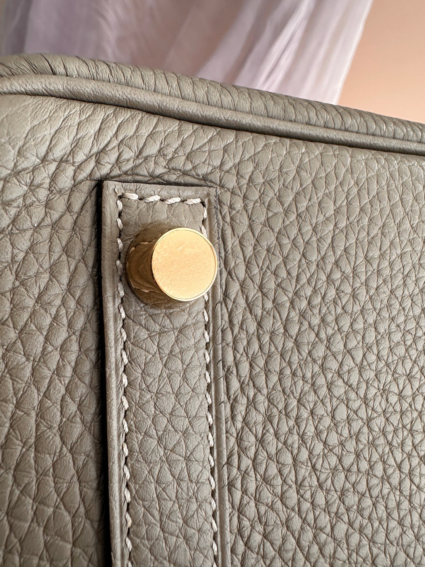 Hermes Birkin 30 Sauge Clemence Stamp A