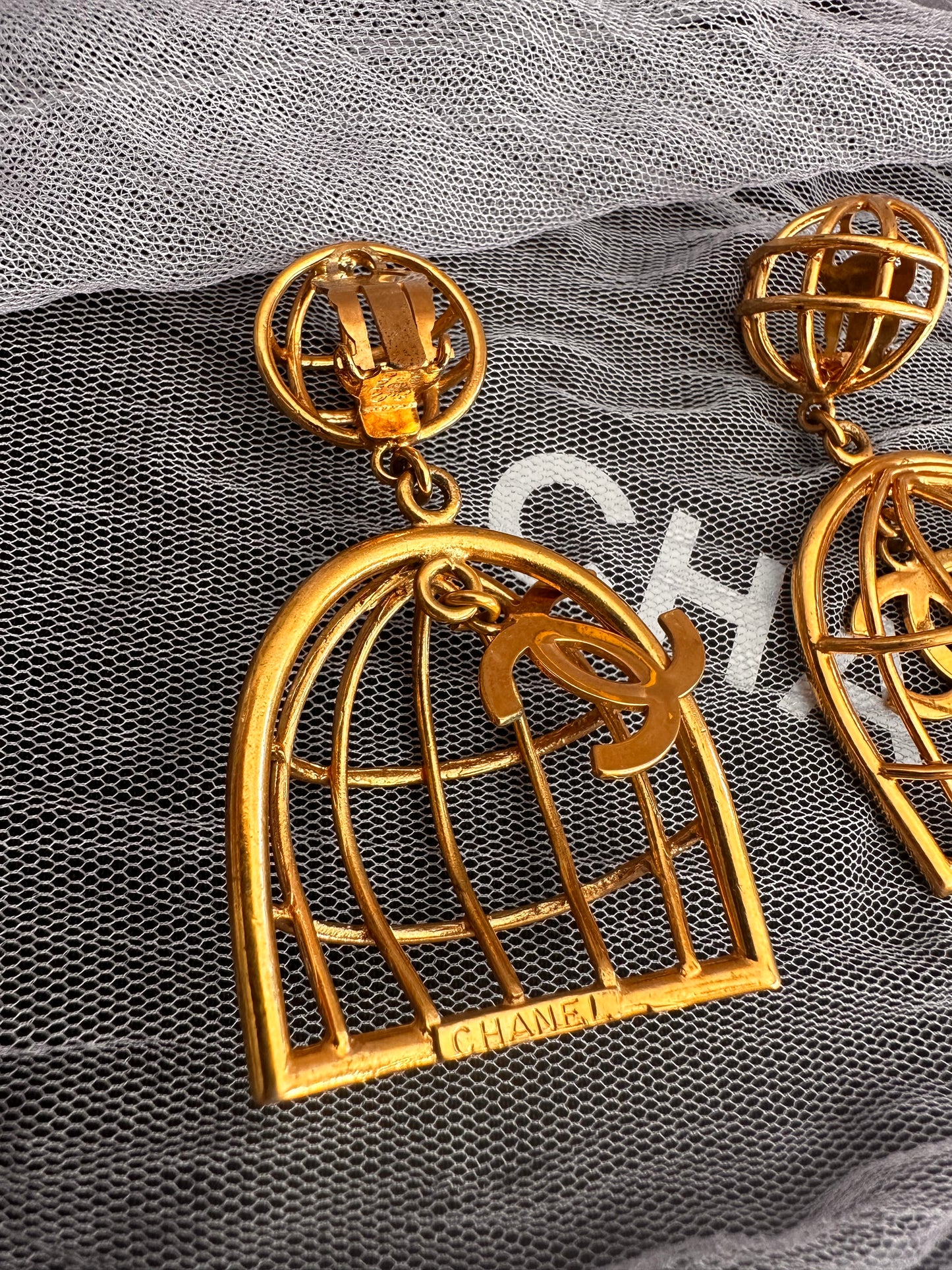 Chanel Bird Cage earrings 1993