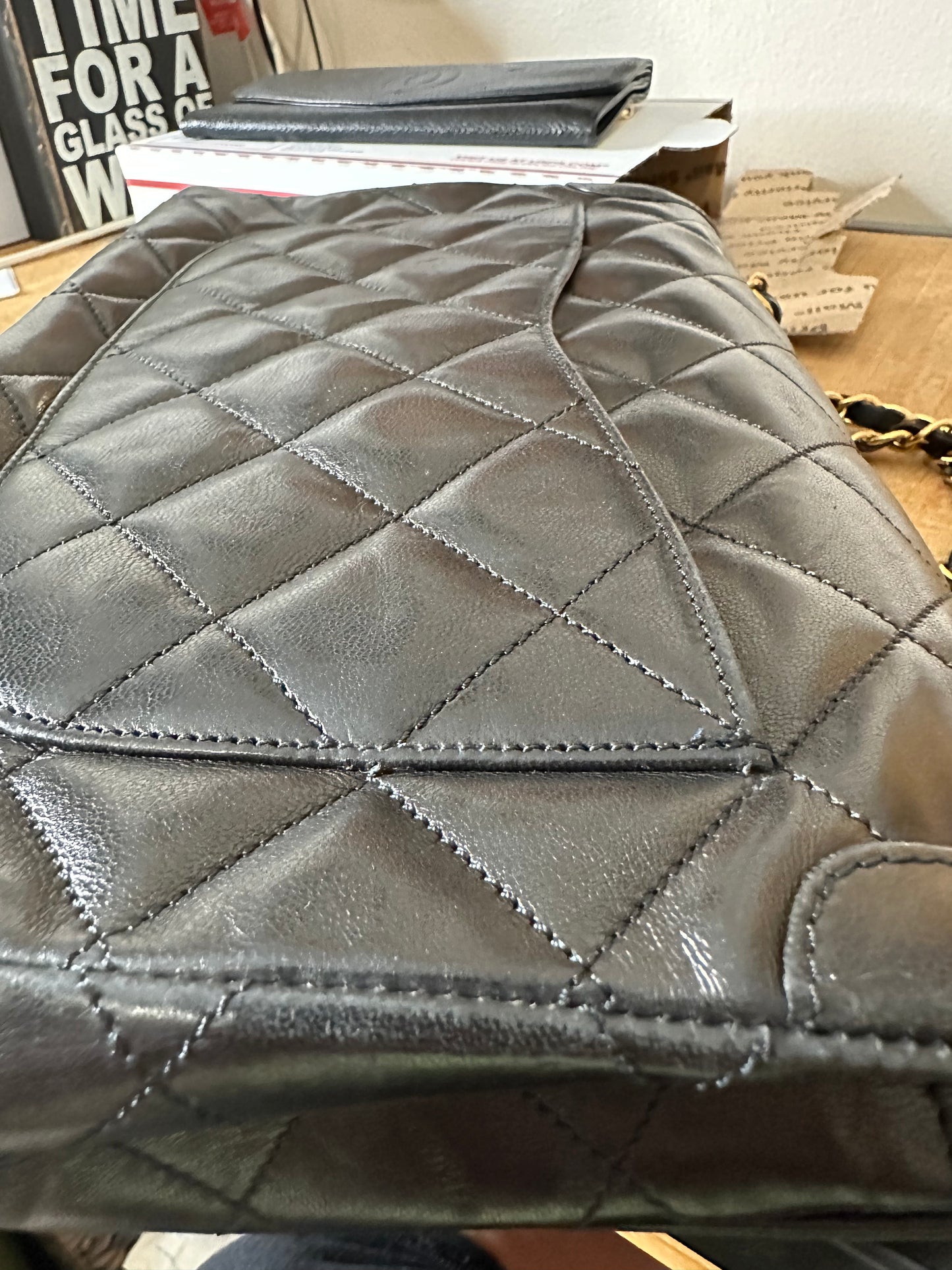 Chanel limited edition two tone double flap vintage double chain