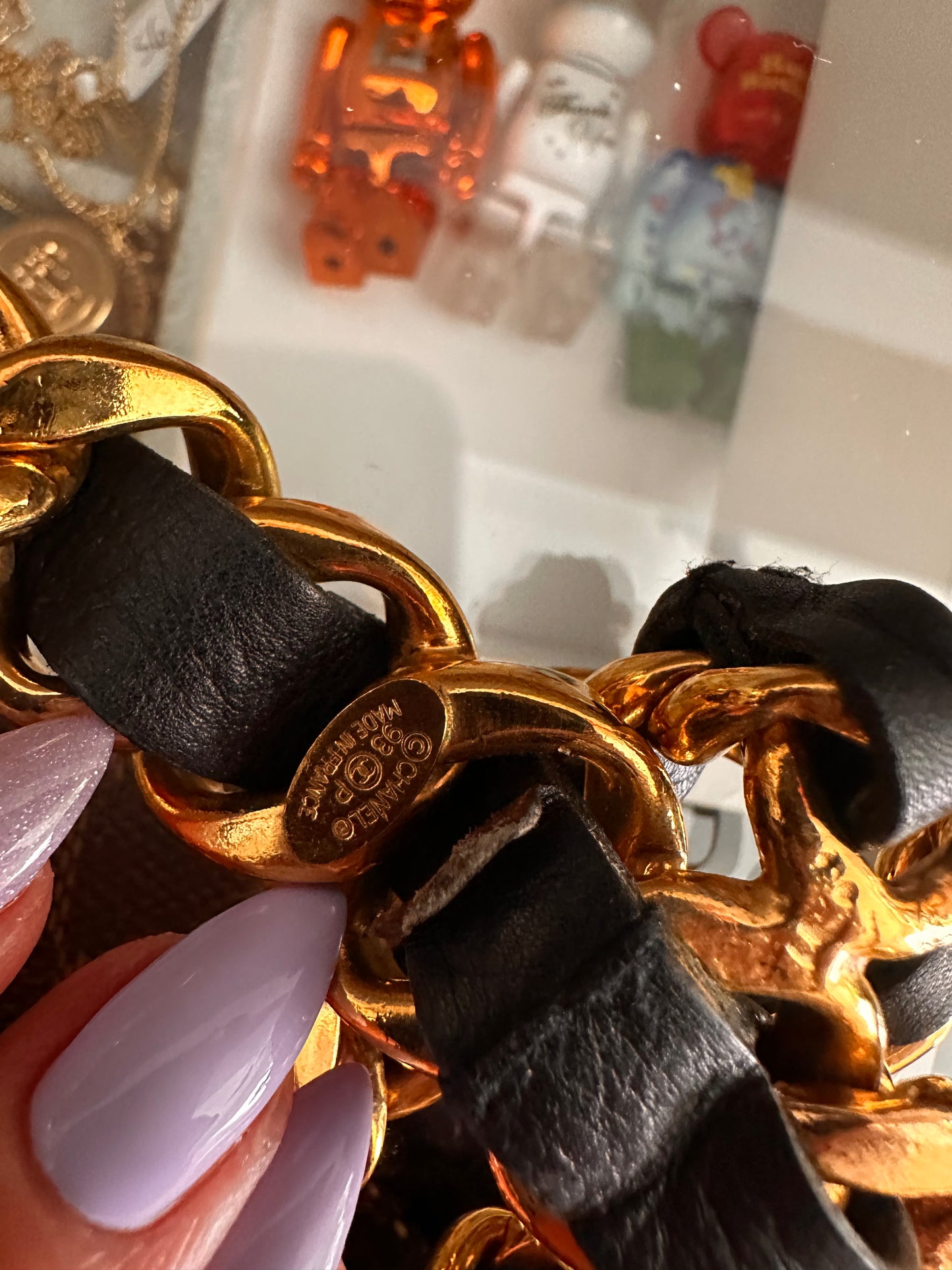 Chanel triple chain belt and Chanel plate belt