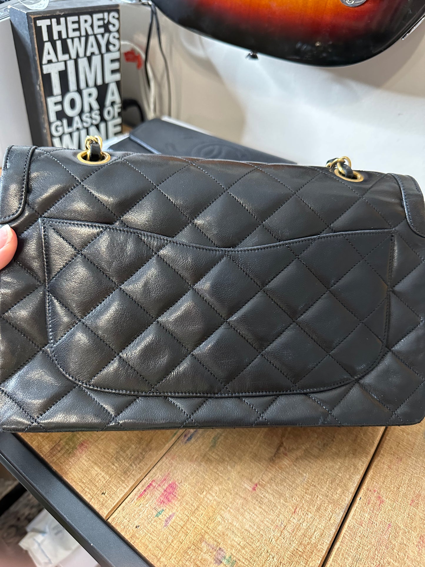 Chanel limited edition two tone double flap vintage double chain