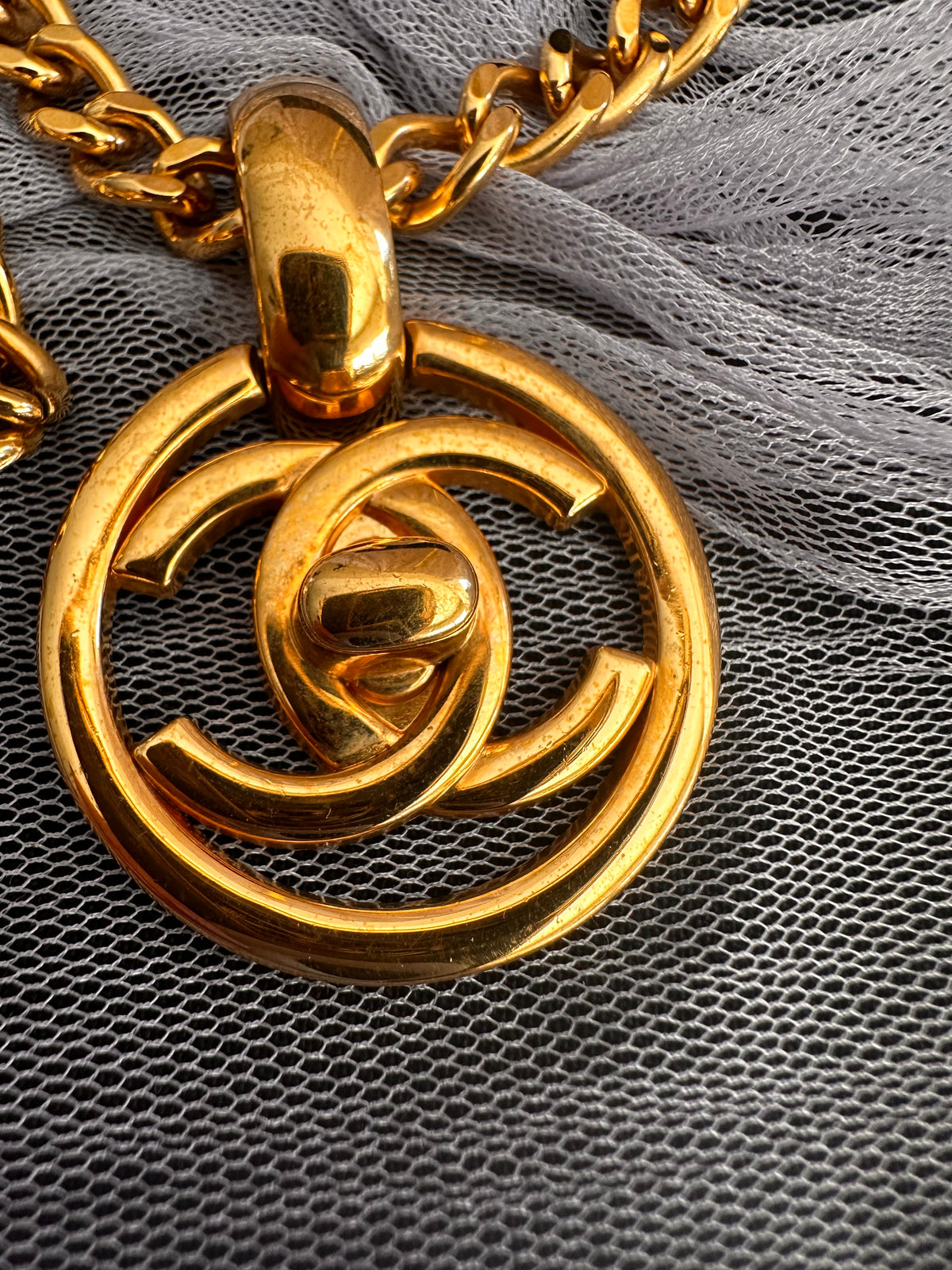 Chanel double turnlock necklace 1997