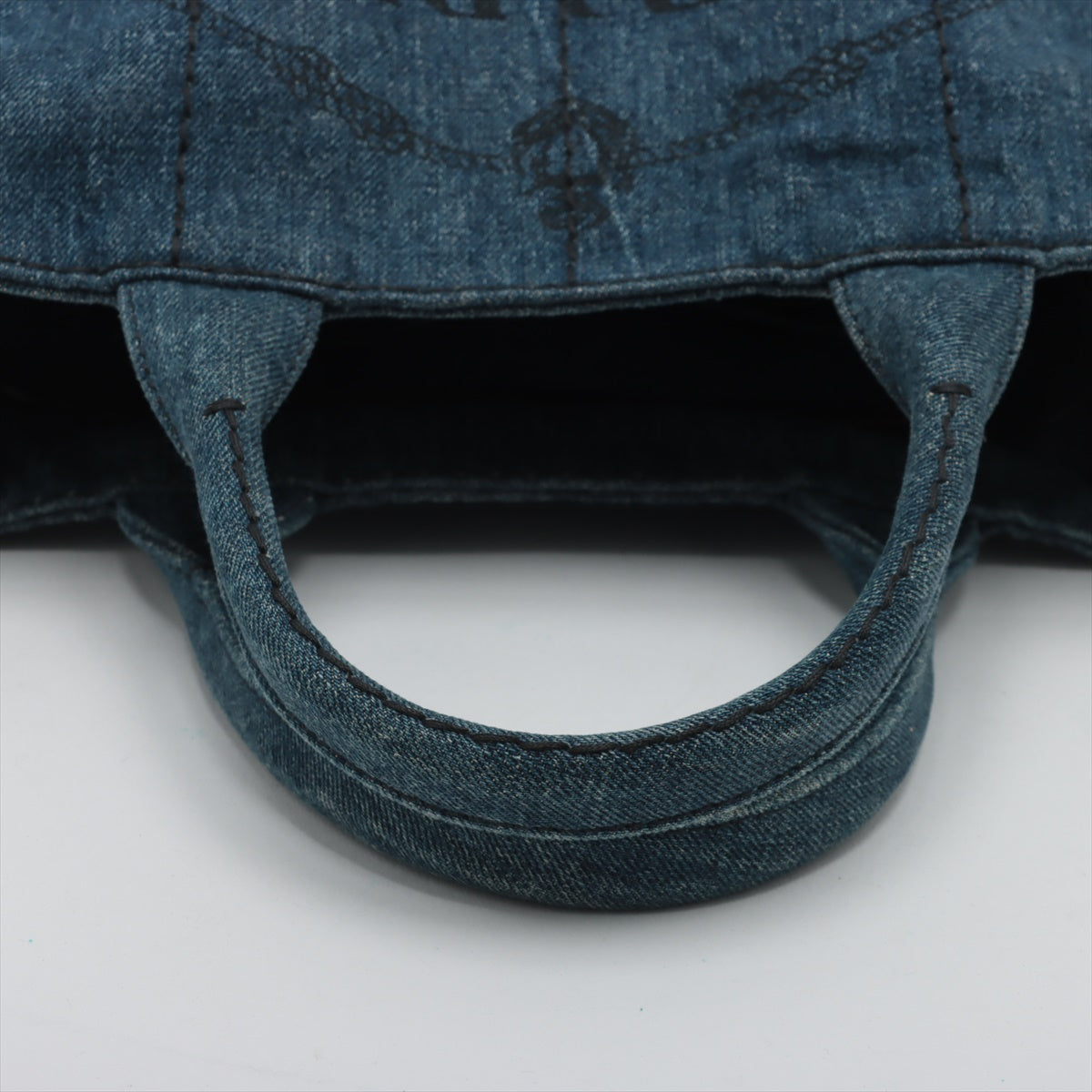 Prada canapa denim 2 way bag