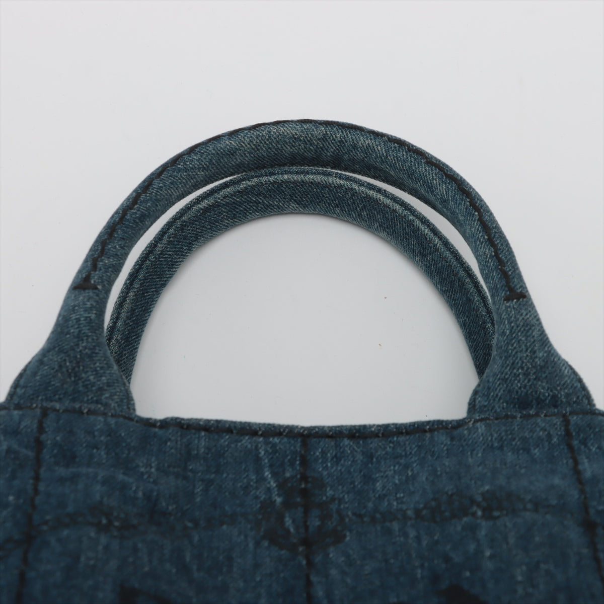 Prada canapa denim 2 way bag