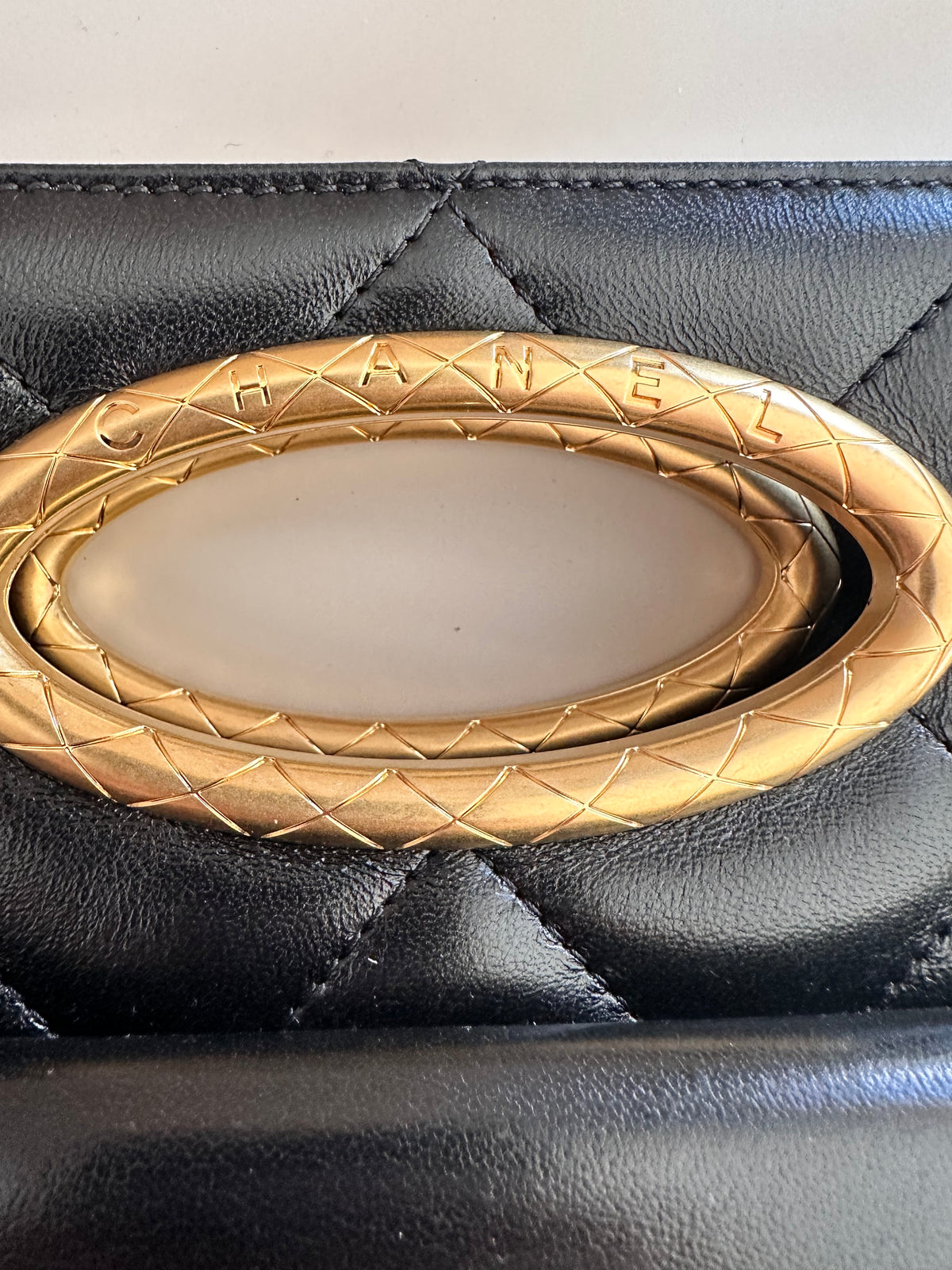 Chanel lambskin gold tone hardware