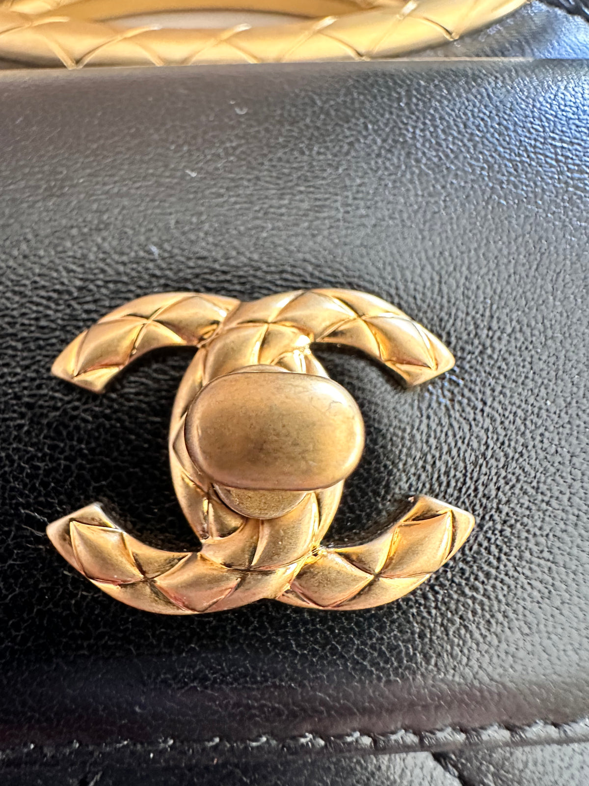 Chanel lambskin gold tone hardware