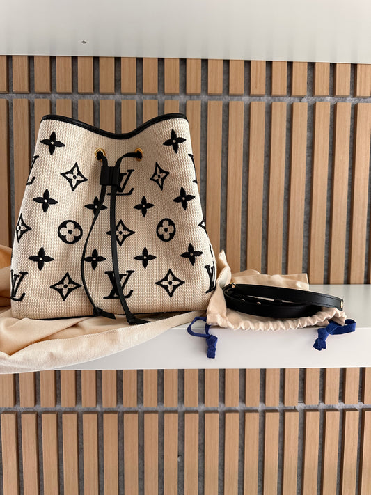 Louis Vuitton NeoNoe Monogram Giant Embroidered drawstring bag