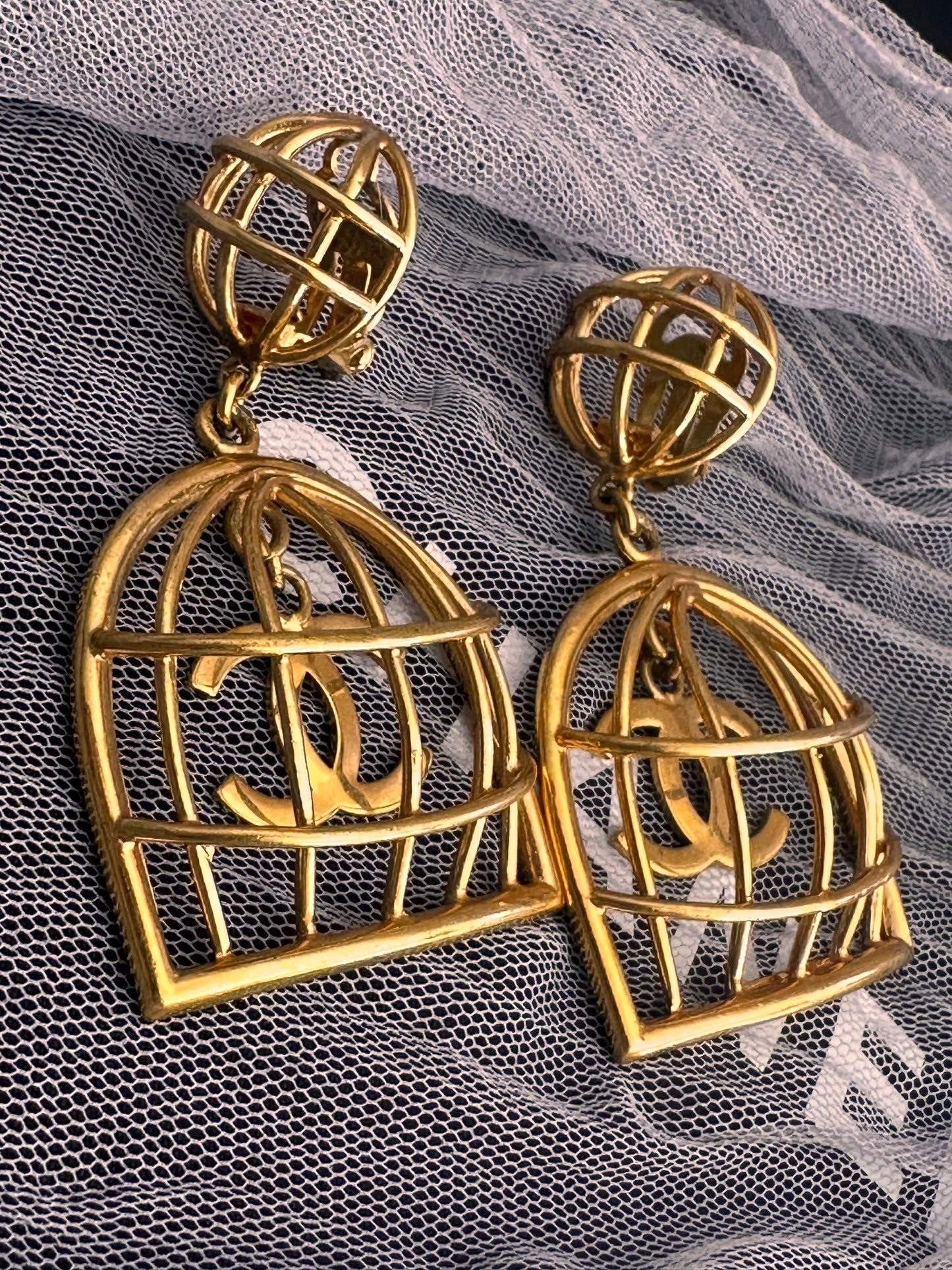 Chanel Bird Cage earrings 1993