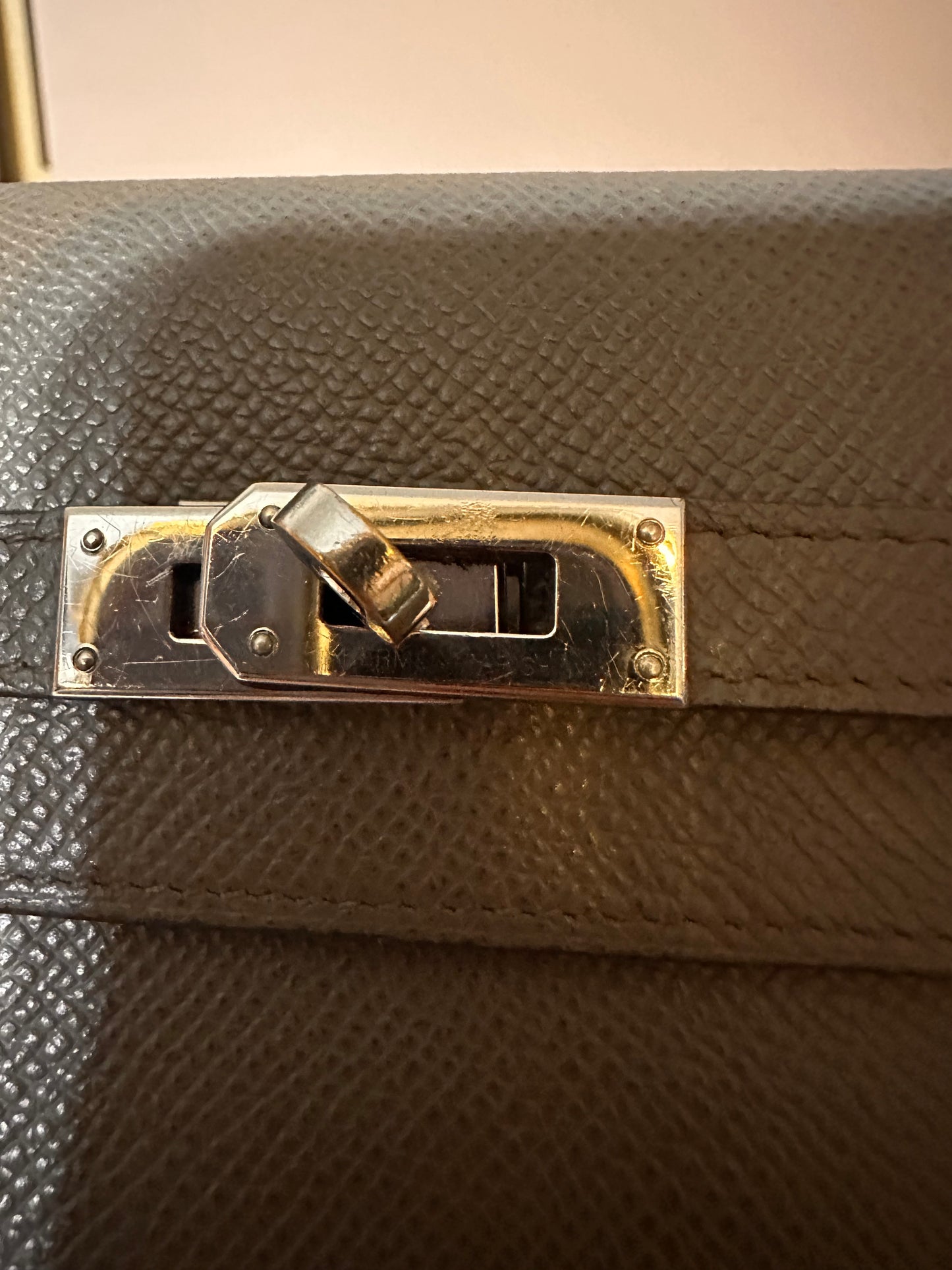 Hermes Kelly Etoupe Epsom leather 2018 PHW