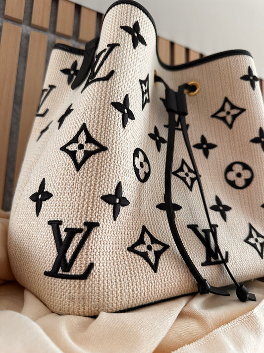 Louis Vuitton NeoNoe Monogram Giant Embroidered drawstring bag