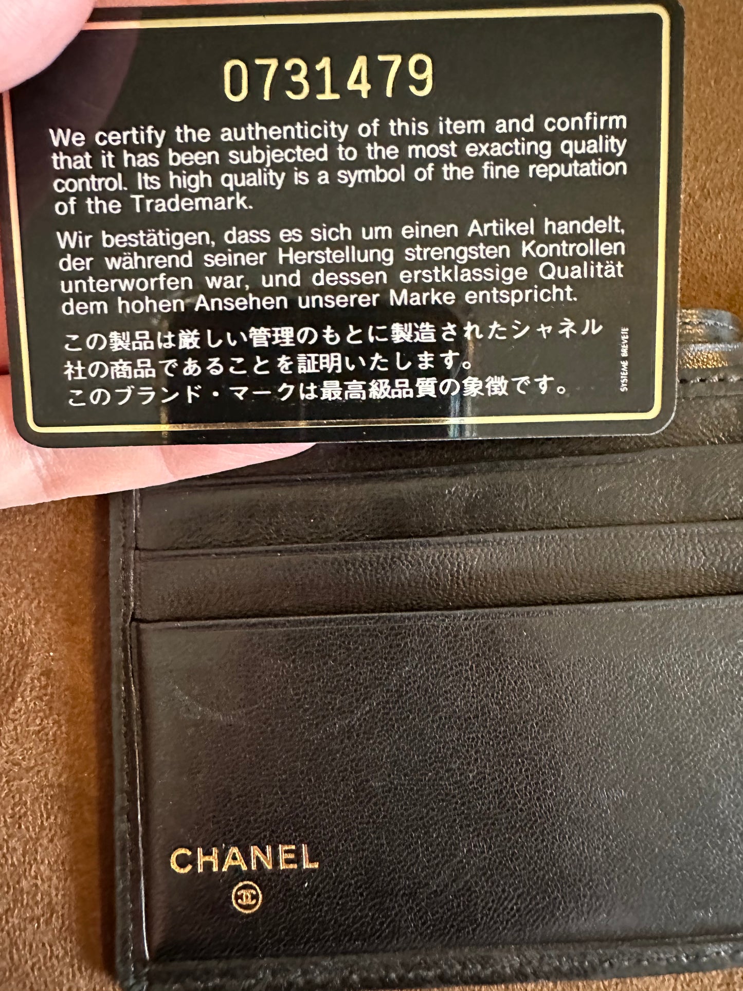 Chanel bifold wallet