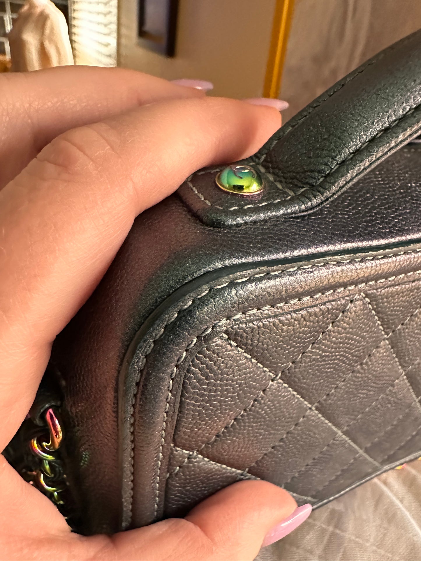 Chanel iridescent filigree vanity case