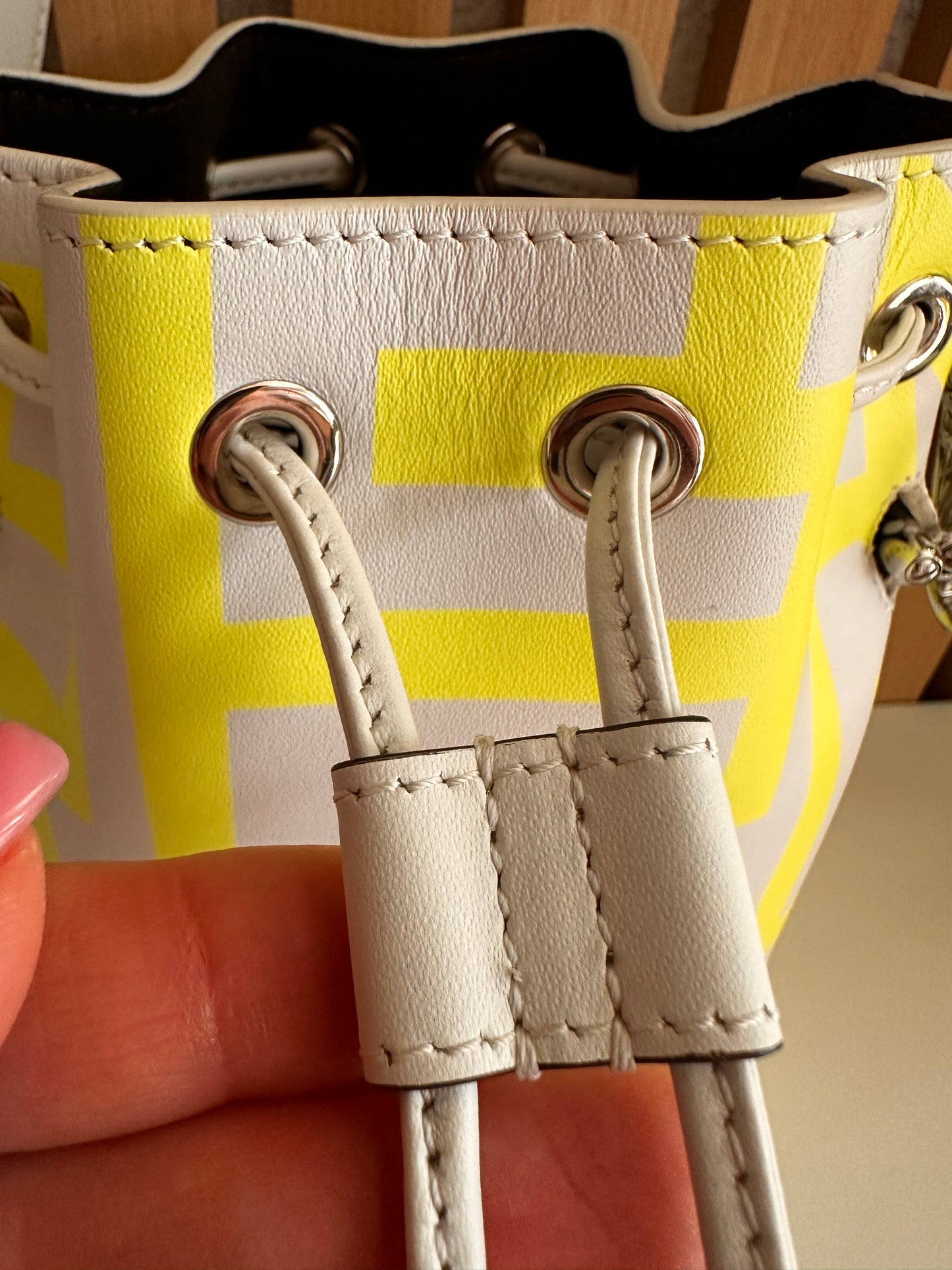Fendi and Mark Jacobs collaboration drawstring bag
