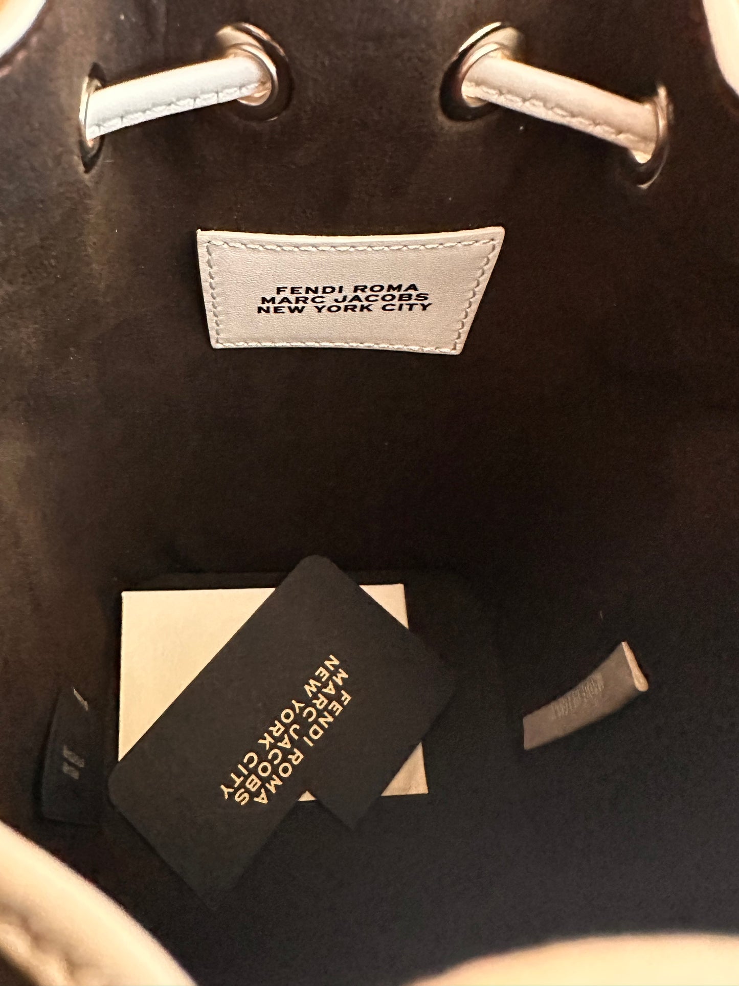 Fendi and Mark Jacobs collaboration drawstring bag